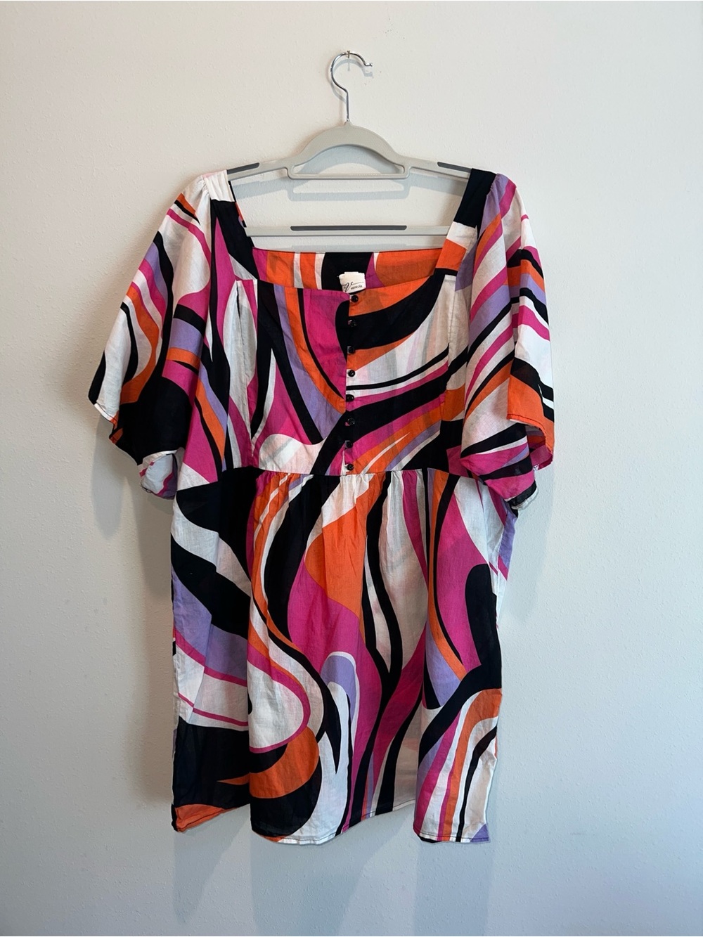 Venezia Women’s Colorful Lightweight Cotton Wide Sleeve Top Plus Size 22/24